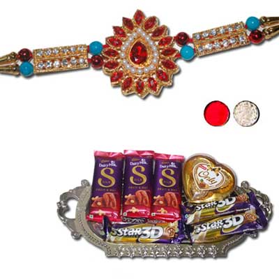 "Bhaiya Bhabi Rakhi - BBR-916 A, chocolate cake - 1kg - Click here to View more details about this Product